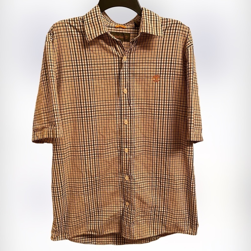 Timberland plaid Mens Size M Polo